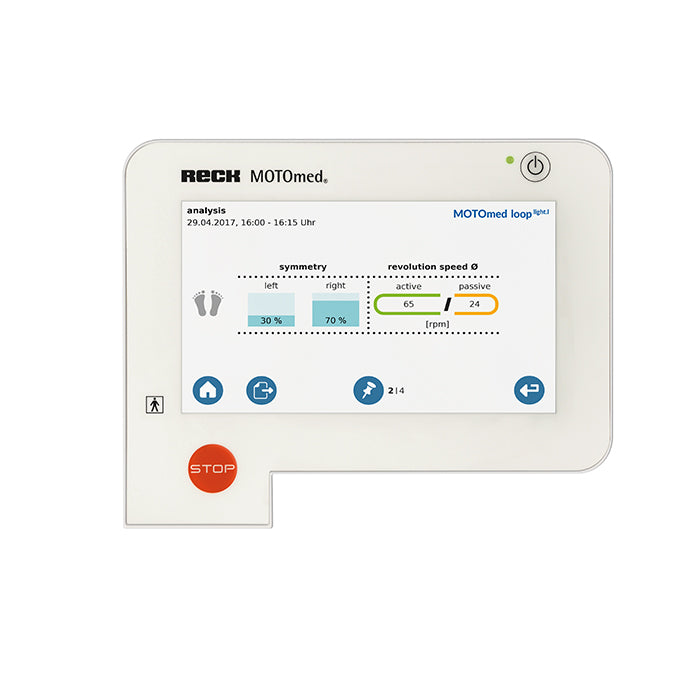 Bicicleta estática asistida por motor MOTOmed USA loop light.la, entrenador activo y pasivo