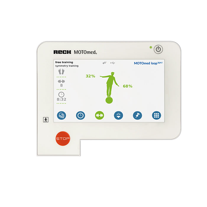 MOTOmed USA Loop Light. Entrenador de piernas - Bicicleta estática asistida por motor, entrenador activo y pasivo