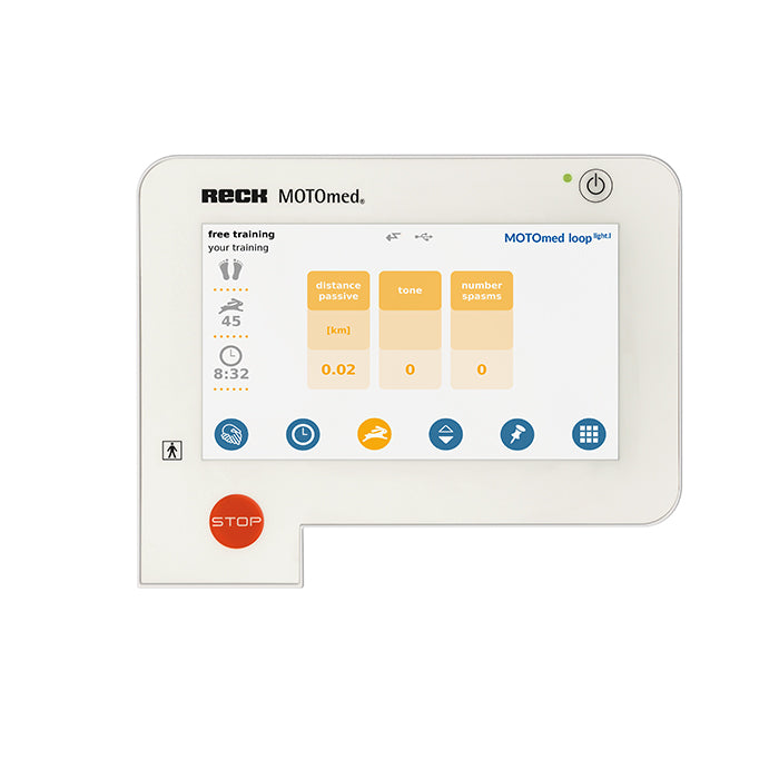 MOTOmed USA Loop Light. Entrenador de piernas - Bicicleta estática asistida por motor, entrenador activo y pasivo