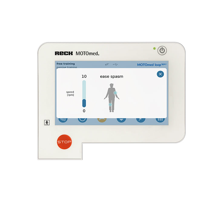 Bicicleta estática asistida por motor MOTOmed USA loop light.la, entrenador activo y pasivo