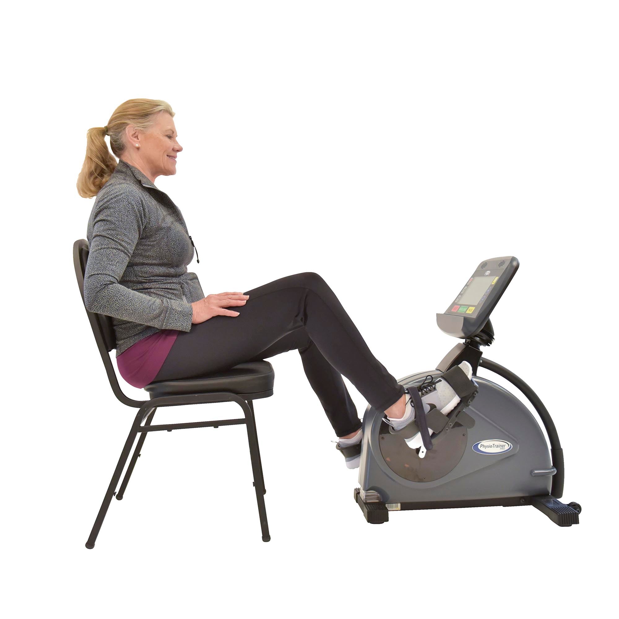 Ergómetro de brazo PhysioTrainer PRO con control electrónico - Bicicleta de ejercicios para brazos en silla de ruedas